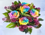 Магазин цветов Радужные розы фото - доставка цветов и букетов